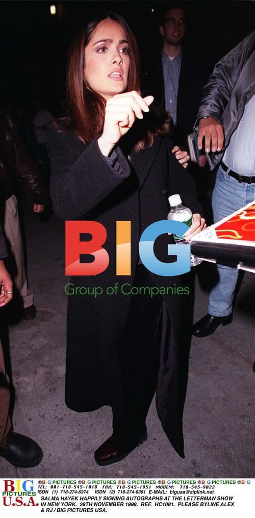 Salma Hayek at Letterman Show in New York