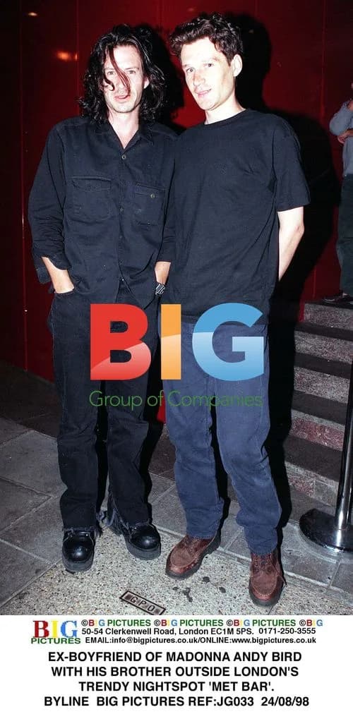Andy Bird with brother outside Met Bar