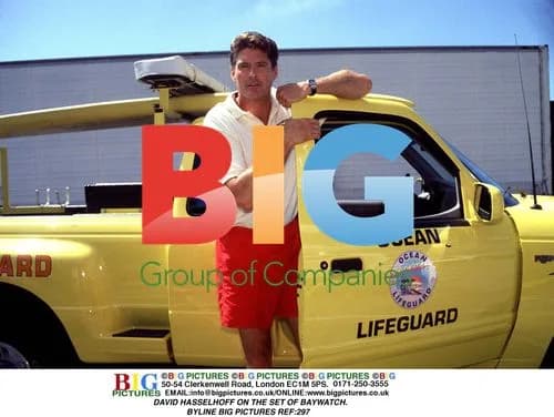 David Hasselhoff on Baywatch Set
