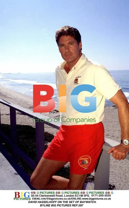 David Hasselhoff on Baywatch Set