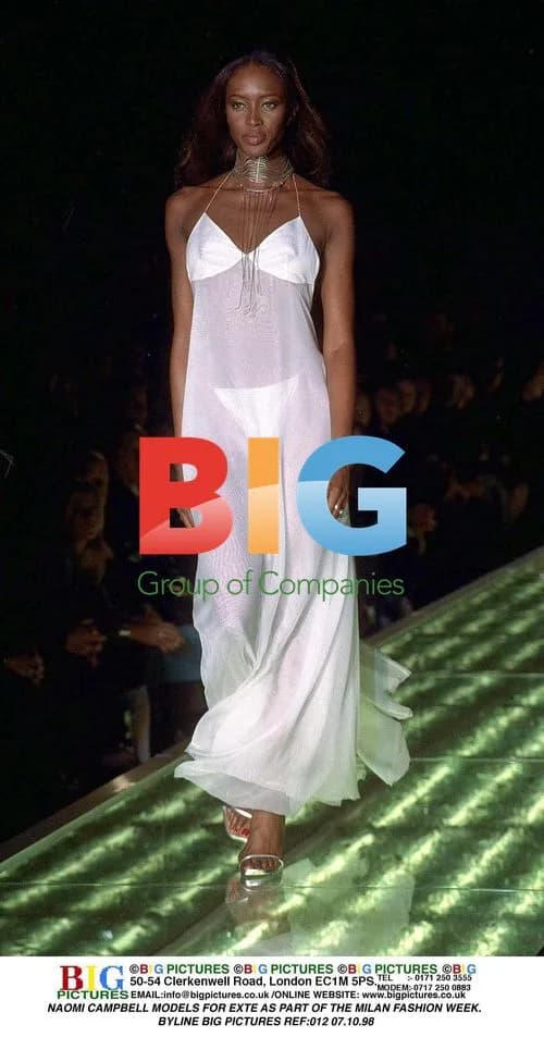 Naomi Campbell Models for Exte at Milan Fashion Week