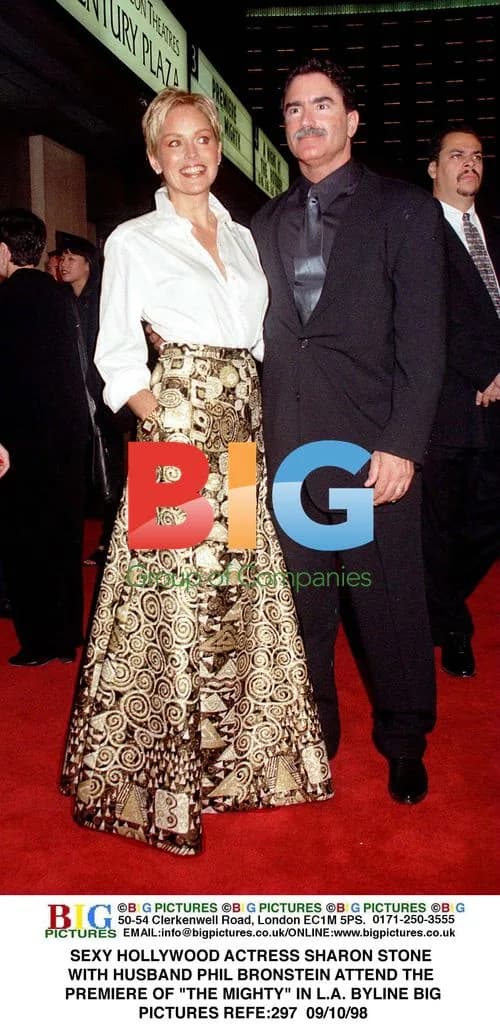 Sharon Stone and Phil Bronstein at "The Mighty" premiere