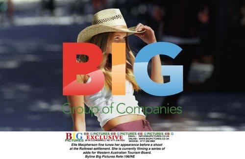 Elle Macpherson prepares for Tourism Board ad shoot