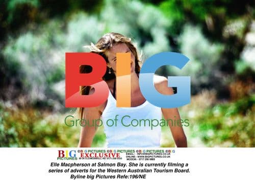 Elle Macpherson on location for tourism ad