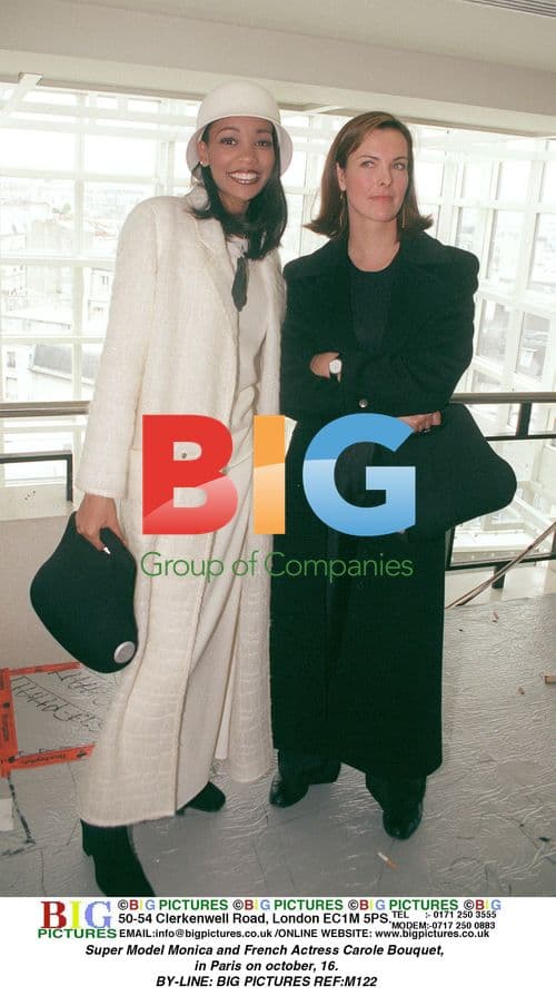 Super Model Monica and Actress Carole Bouquet in Paris