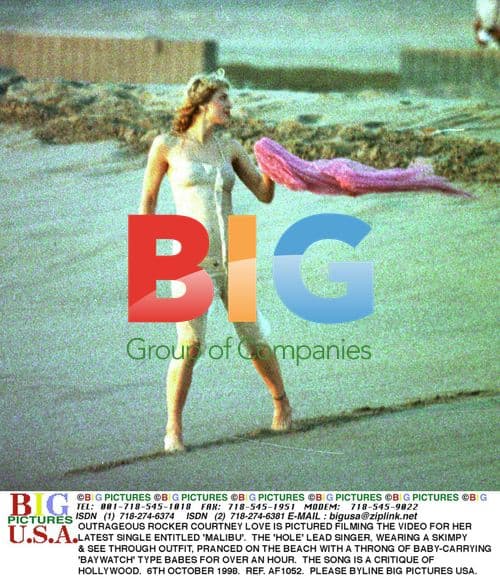 Courtney Love shoots 'Malibu' music video