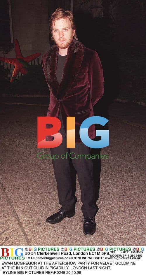 Ewan McGregor at Velvet Goldmine afterparty in London