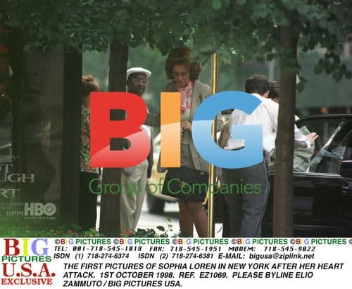 Sophia Loren in New York After Heart Attack