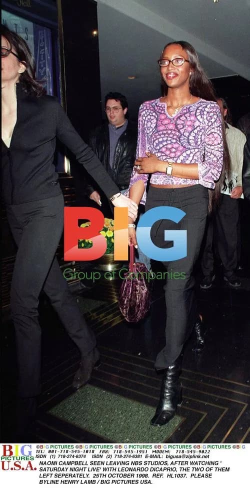 Naomi Campbell and Leonardo DiCaprio Leaving NBS Studios