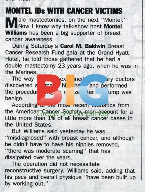 Montel Williams Breast Cancer Story