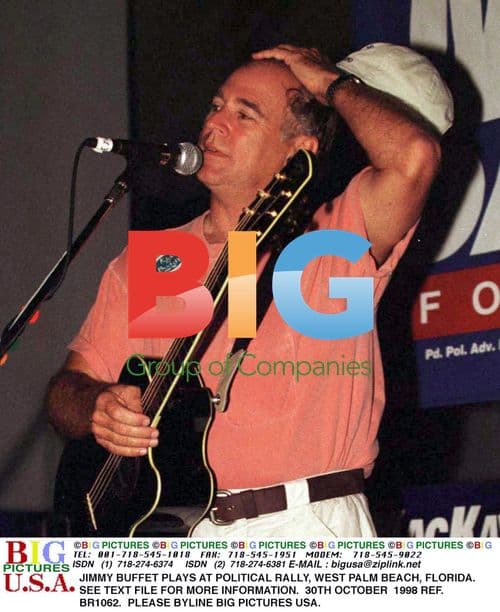 Jimmy Buffet Performs at Political Rally in West Palm Beach