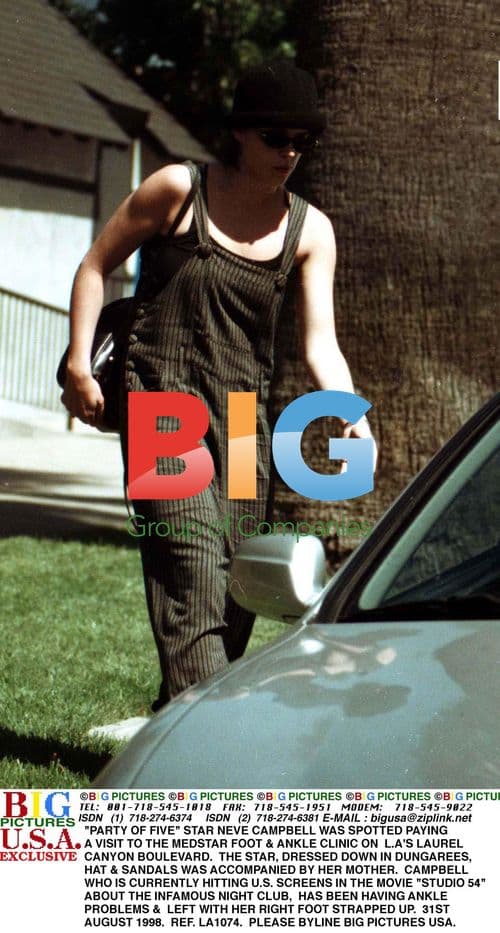 Neve Campbell Visits Foot Clinic