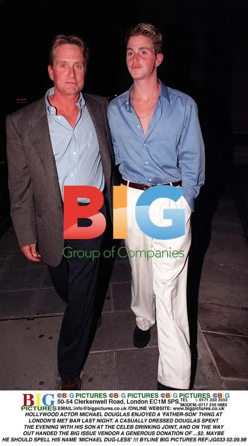 Michael Douglas at Met Bar with Son