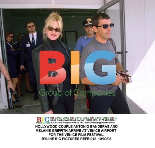 Antonio Banderas and Melanie Griffith Arrive in Venice