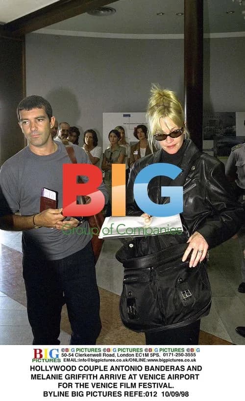 Antonio Banderas and Melanie Griffith at Venice Airport