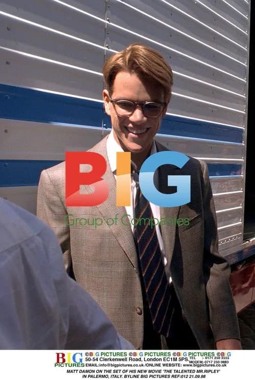 Matt Damon on the set of 'The Talented Mr. Ripley'