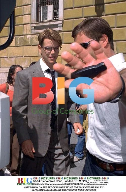 Matt Damon on set of 'The Talented Mr. Ripley' in Palermo
