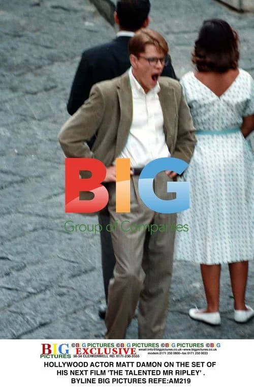 Matt Damon on Set of 'The Talented Mr Ripley'
