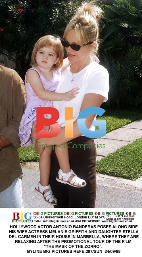 Antonio Banderas, Melanie Griffith, and Daughter Stella in Marbella