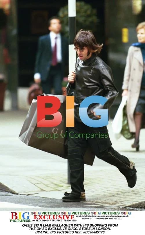 Liam Gallagher Shopping at Gucci in London