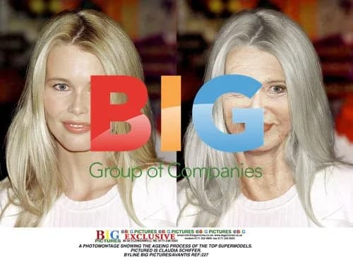 Claudia Schiffer Aged Photomontage