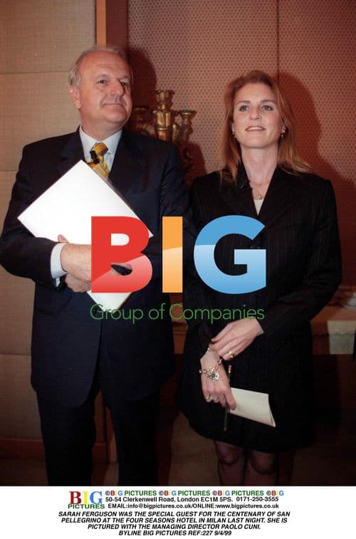 Sarah Ferguson at San Pellegrino centenary in Milan