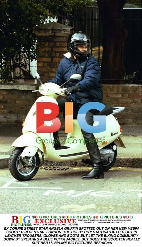 Angela Griffin Spotted on Vespa in London