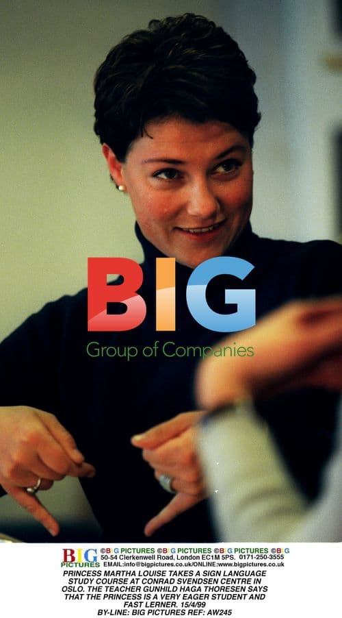 Princess Martha Louise studies sign language