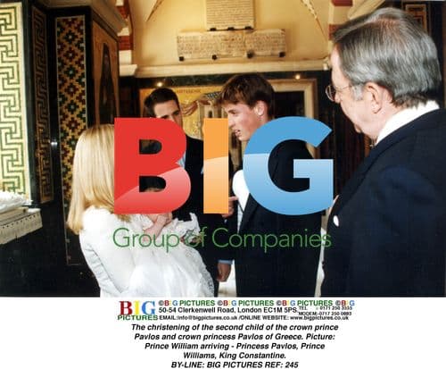 Prince William attends Greek royal christening