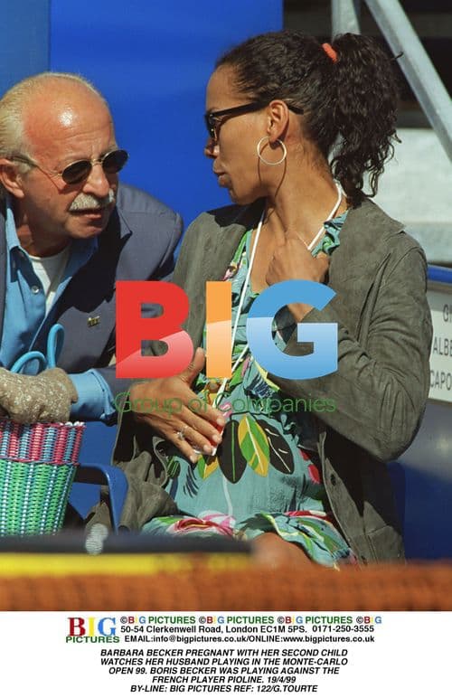 BARBARA BECKER PREGNANT AT MONTE-CARLO OPEN