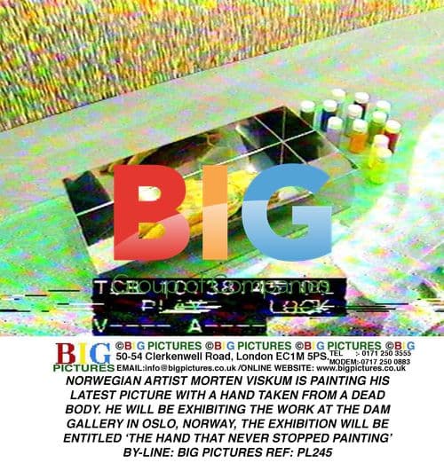 Norwegian Artist Paints with Dead Hand