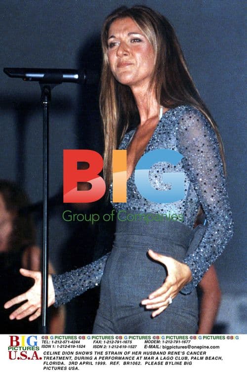 CELINE DION SHOWS STRAIN OF HUSBAND'S CANCER TREATMENT