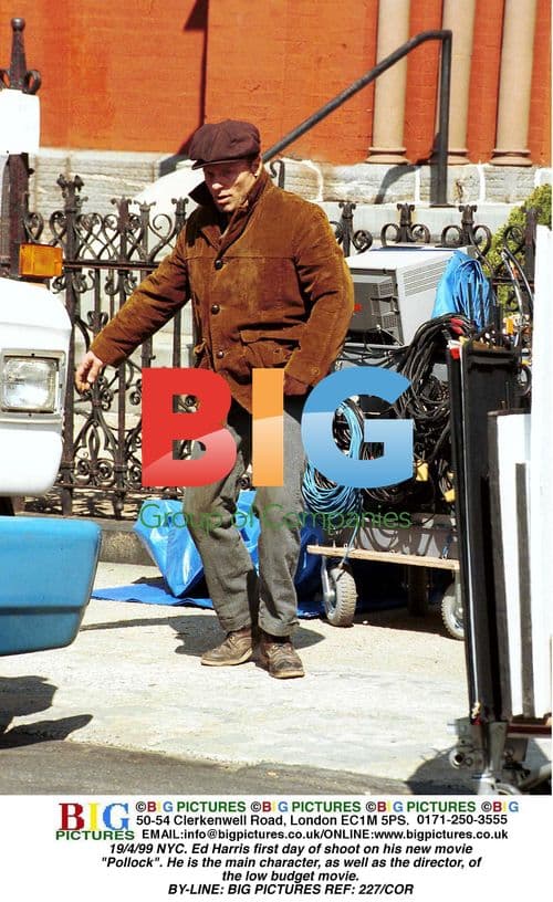 Ed Harris on set of 'Pollock'