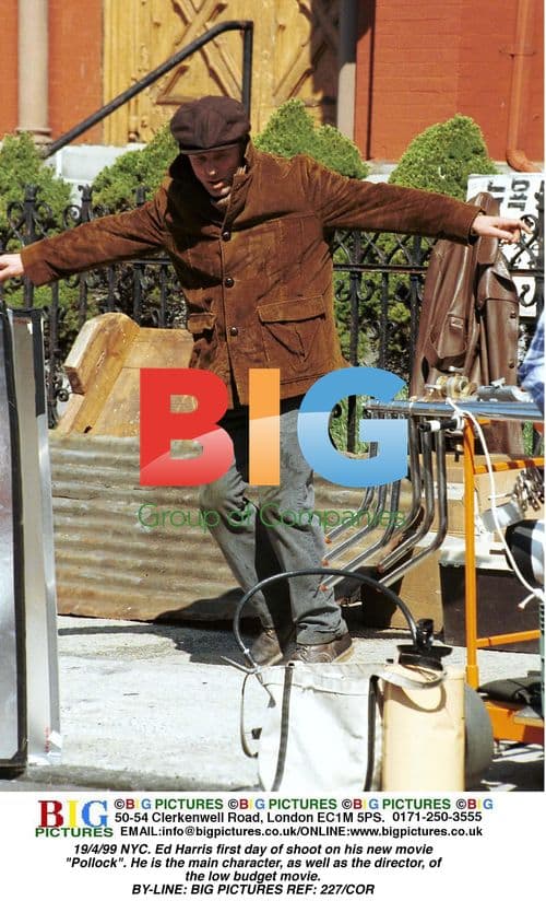 Ed Harris on set of "Pollock"