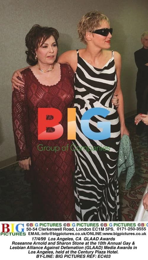 Roseanne Arnold and Sharon Stone at GLAAD Awards