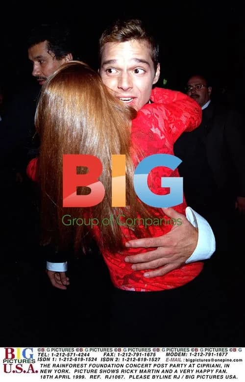 Ricky Martin and Fan at Rainforest Foundation Afterparty