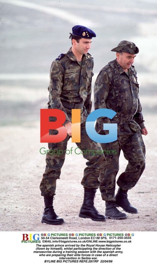 Spanish Prince Flies Helicopter to Training