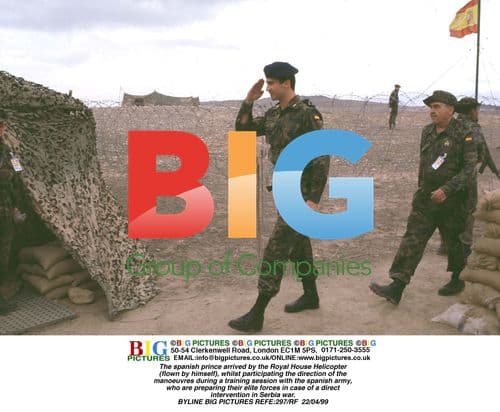 Spanish prince at army training exercise