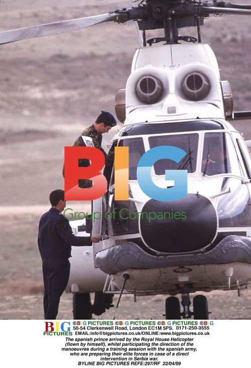 Spanish prince in army training exercise