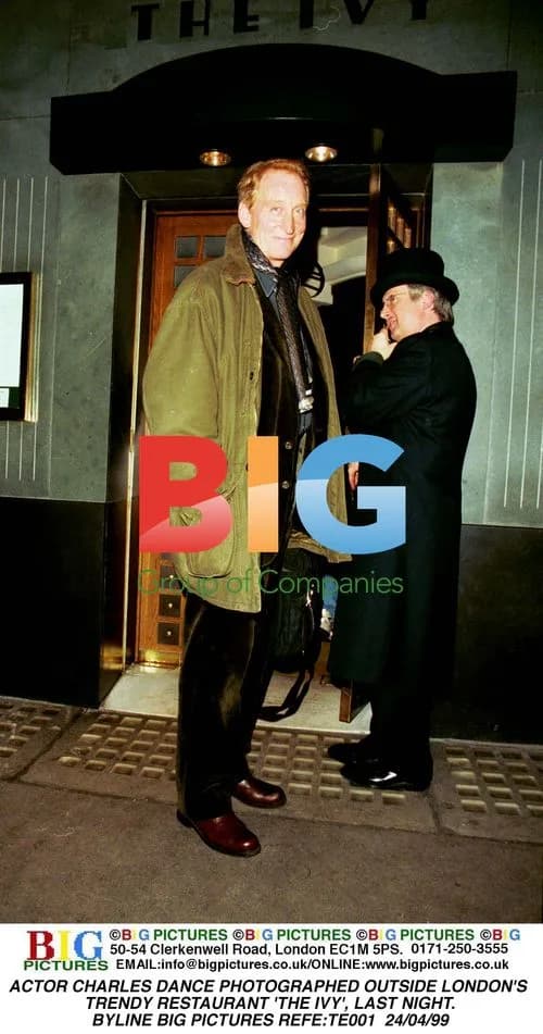 Charles Dance Photographed at The Ivy Restaurant