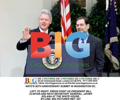 President Clinton and NATO Secretary General Solana at White House