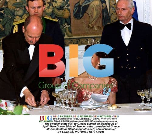 Queen Silvia of Sweden at Greek State Banquet