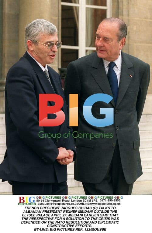 Chirac and Meidani at Elysée Palace