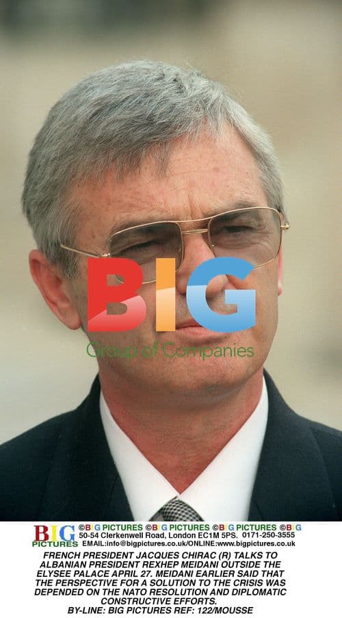 Chirac and Meidani at Elysee Palace