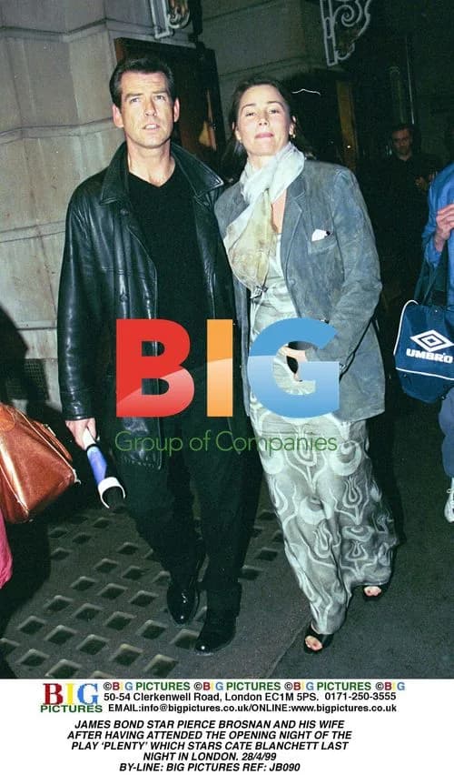 Pierce Brosnan and wife at 'Plenty' play opening