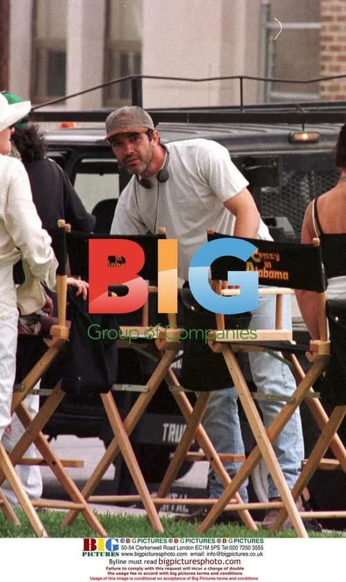 Antonio Banderas and Melanie Griffiths on set