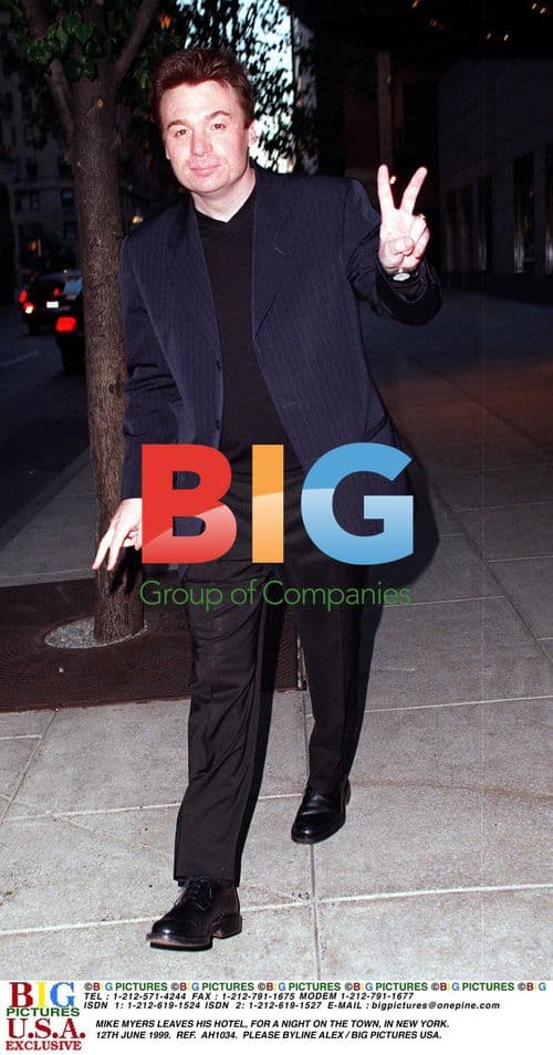 Mike Myers Leaves Hotel in NYC