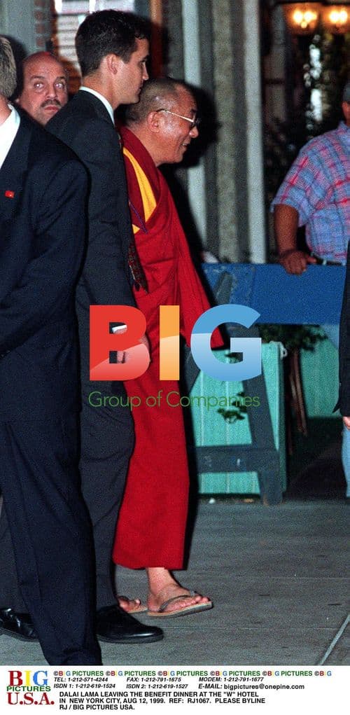 Dalai Lama leaving W Hotel dinner in NYC
