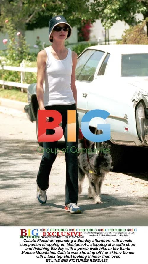 Calista Flockhart shopping and hiking