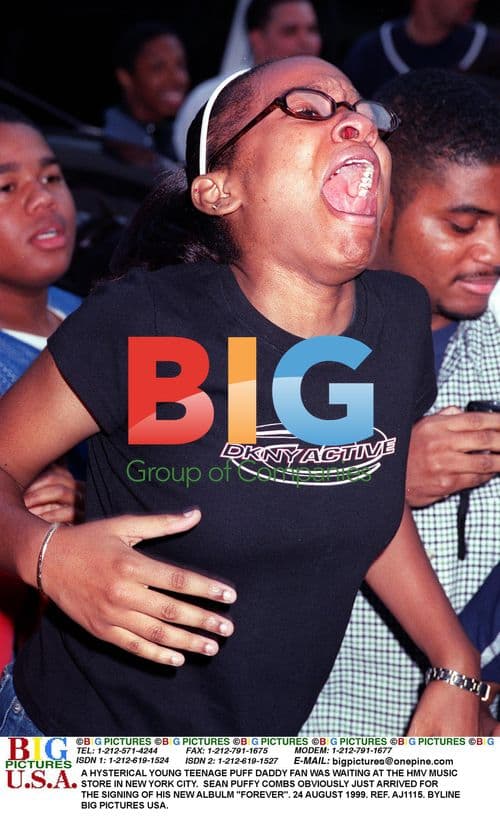 Puff Daddy fan waiting at HMV music store